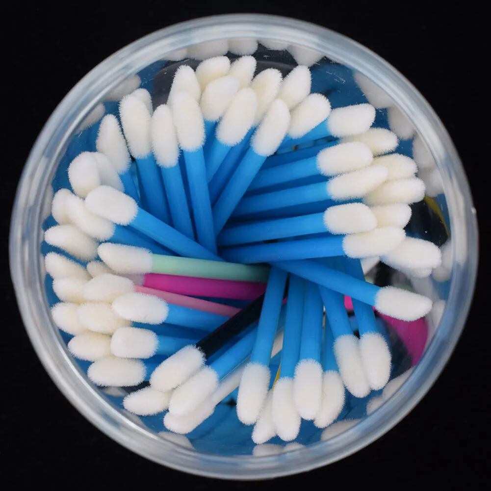 US 100-200 Pack Disposable Lip Brush Gloss Wands Applicator Makeup Cosmetic Tool