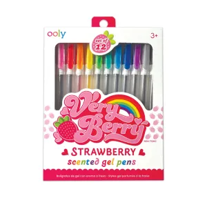 Very Berry Strawberry Scented Gel Pens - Set of 12