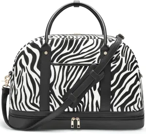 Weekender Bag for Women Canvas Overnight Bag Large Travel Tote Bag Carry on Shoulder Duffle Bag With Shoe Compartment,Perfect for Travel/Daily Use/Birthday Gift 