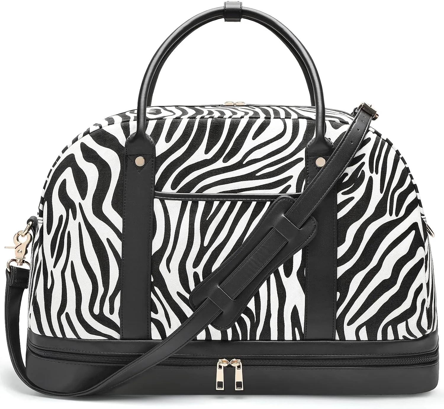 Weekender Bag for Women Canvas Overnight Bag Large Travel Tote Bag Carry on Shoulder Duffle Bag With Shoe Compartment,Perfect for Travel/Daily Use/Birthday Gift 