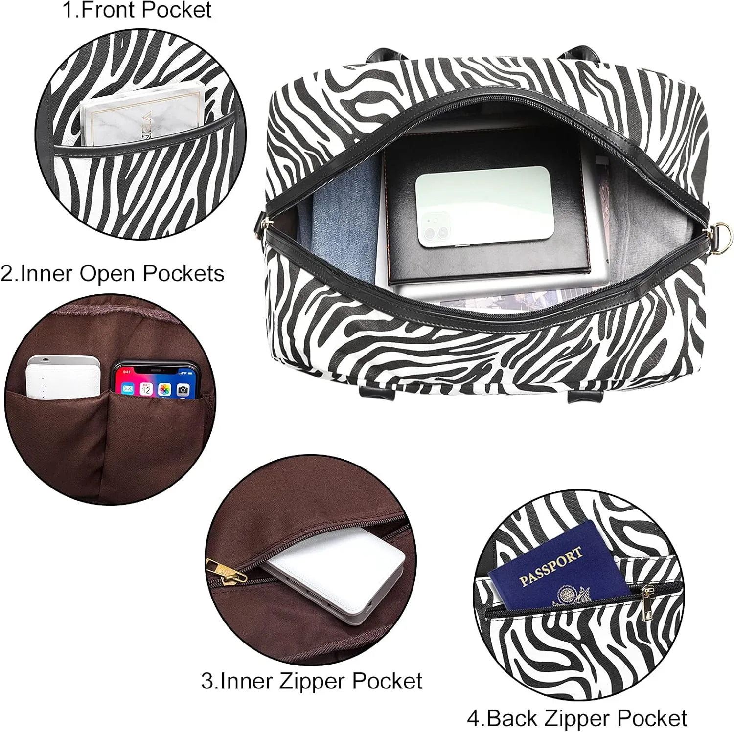 Weekender Bag for Women Canvas Overnight Bag Large Travel Tote Bag Carry on Shoulder Duffle Bag With Shoe Compartment,Perfect for Travel/Daily Use/Birthday Gift 
