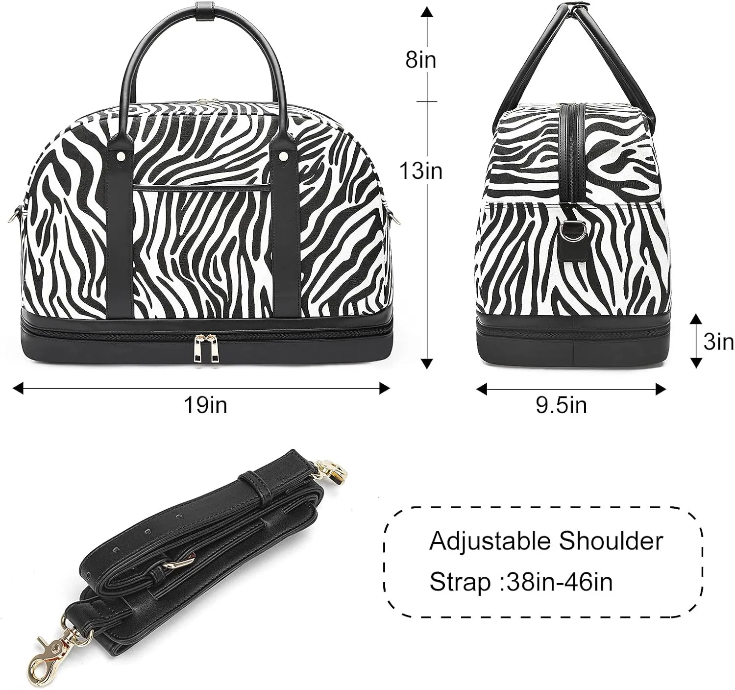 Weekender Bag for Women Canvas Overnight Bag Large Travel Tote Bag Carry on Shoulder Duffle Bag With Shoe Compartment,Perfect for Travel/Daily Use/Birthday Gift 