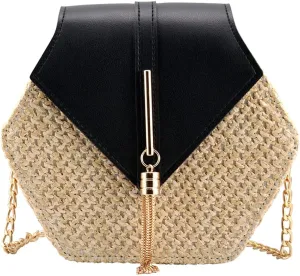 Women's Crossbody Bag Cute Straw Shoulder Bag