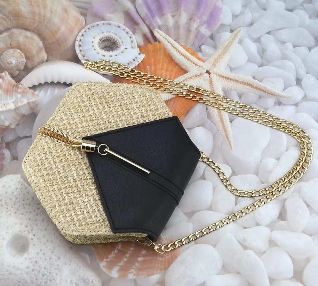 Women's Crossbody Bag Cute Straw Shoulder Bag