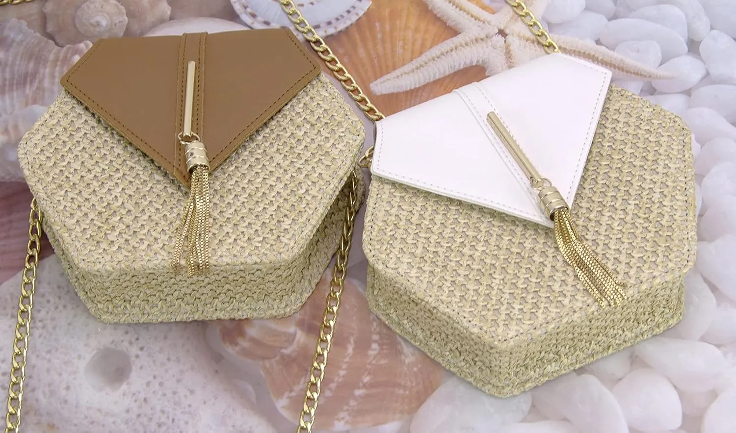 Women's Crossbody Bag Cute Straw Shoulder Bag
