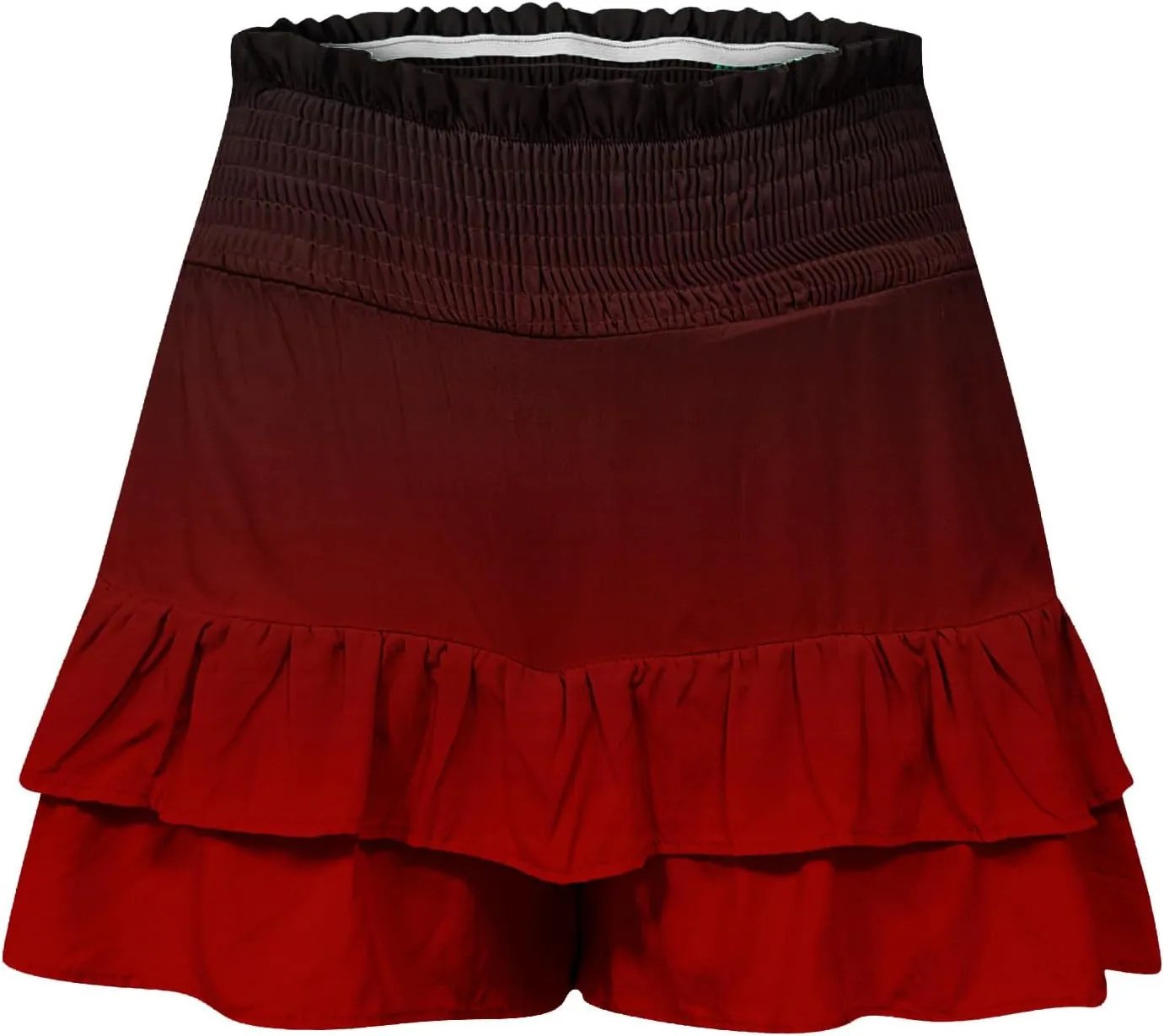 Womens Flowy High Waisted Shorts Summer Casual Ruffle Skorts Cute Mini Skirts Trendy Gradient Comfy Beach Short Pants