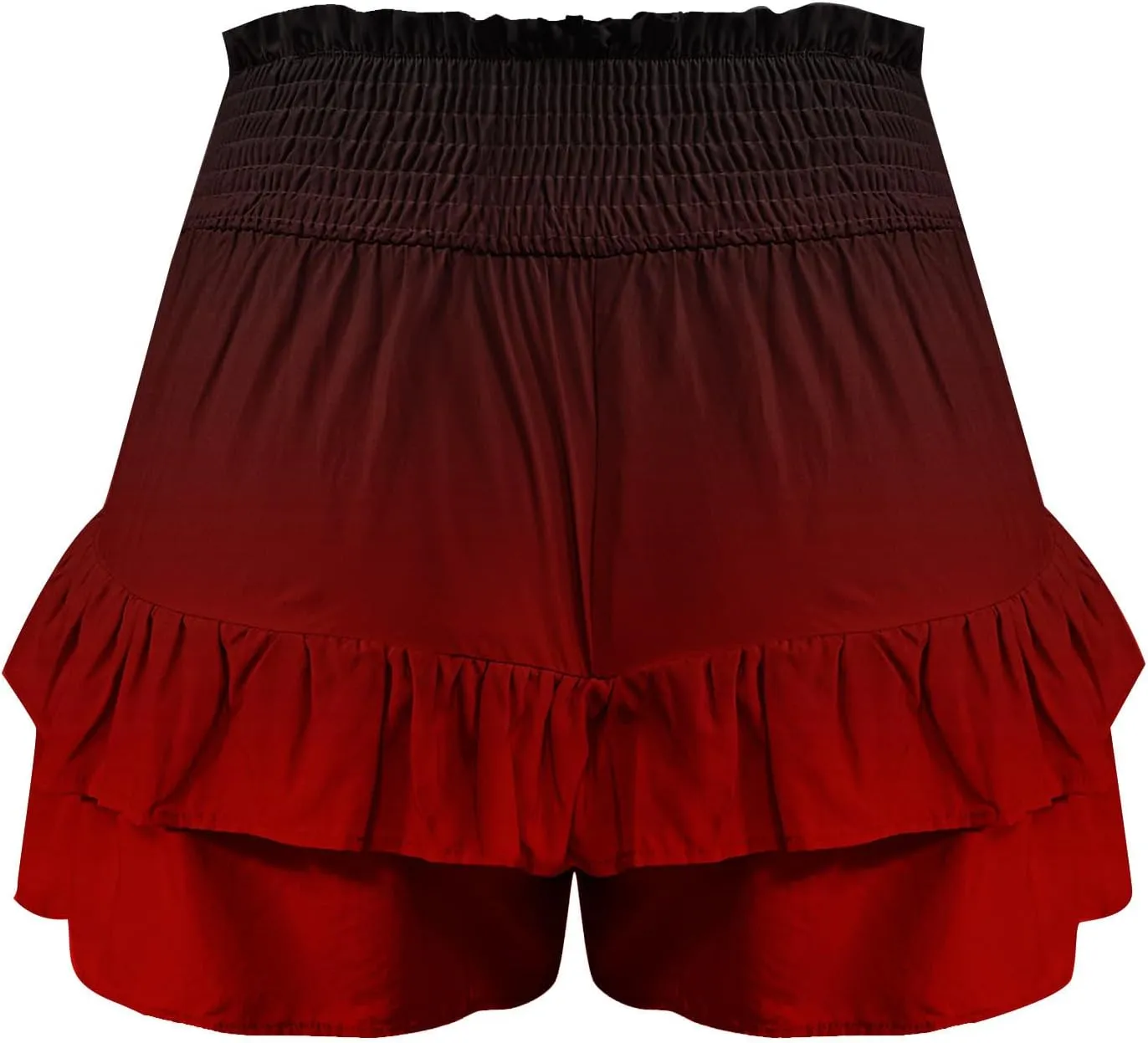 Womens Flowy High Waisted Shorts Summer Casual Ruffle Skorts Cute Mini Skirts Trendy Gradient Comfy Beach Short Pants