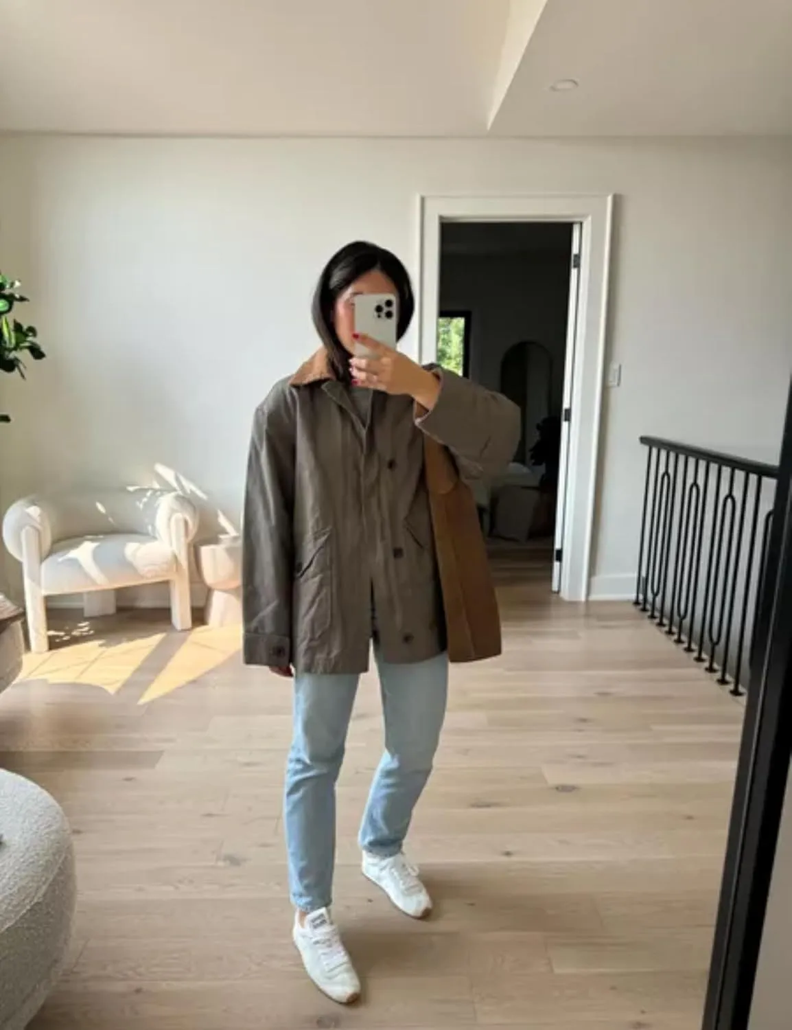Womens Oversized Barn Jacket Button Down Canvas Jacket Corduroy Lapel Collar Fall Fashion 2024 Trendy Outwear