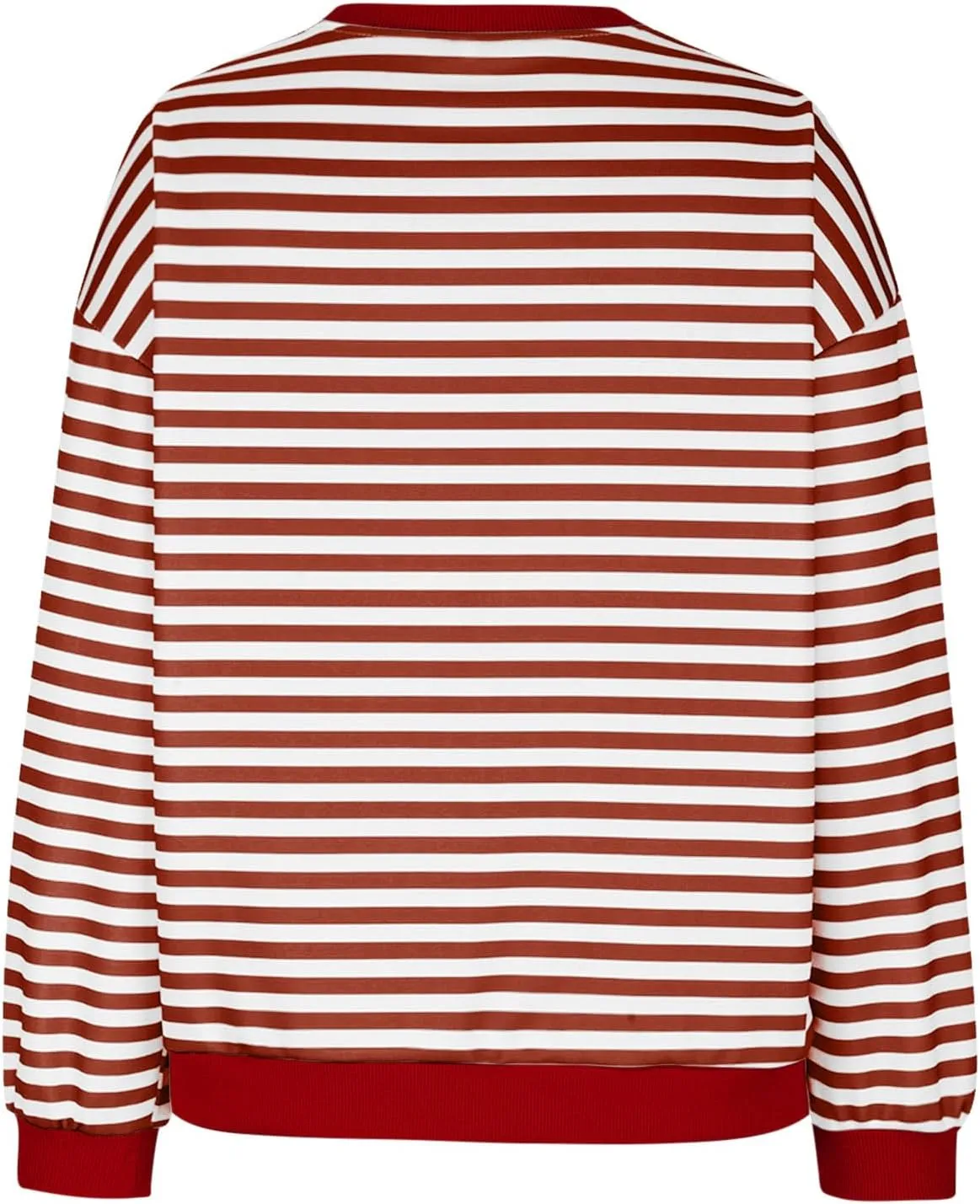 Womens Oversized Sweatshirt Long Sleeve Striped Sweatshirts Loose Fit Pullover Top Fashion Y2k Clothes Fall Outfits