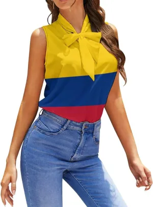 Women's Sleeveless Golf Shirt Quick Dry Nicaragua Flag Casual Tank Tops Polo-Shirts for Women with Collar