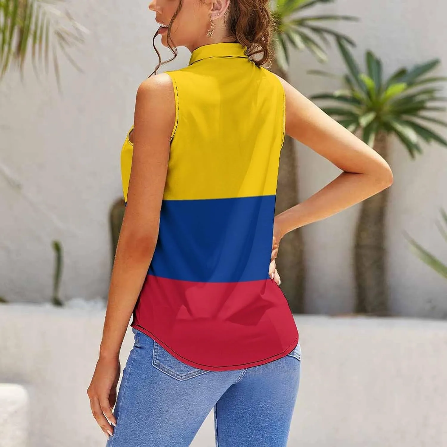 Women's Sleeveless Golf Shirt Quick Dry Nicaragua Flag Casual Tank Tops Polo-Shirts for Women with Collar