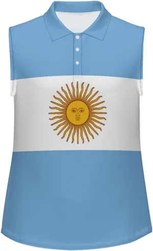 Zakqeik Italian Flag Women's Sleeveless Golf Tank Top V-Neck Athletic Polo-Shirts Workout