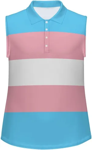 Zakqeik Italian Flag Women's Sleeveless Golf Tank Top V-Neck Athletic Polo-Shirts Workout